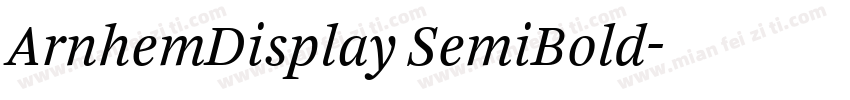 ArnhemDisplay SemiBold字体转换